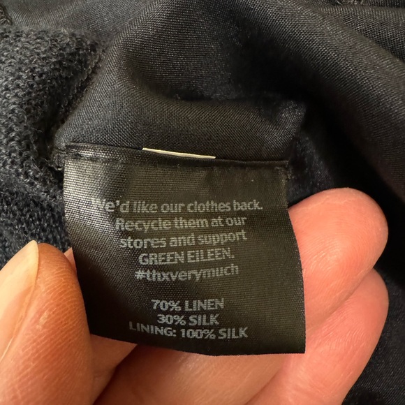Eileen Fisher linen and silk long cardigan in black. Size XL. VGUC - Picture 10 of 10